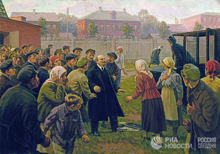 Репродукция картины Покушение на В.И.Ленина