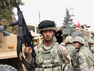 Турецкие солдаты в городе Африн