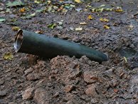 Оболочка снаряда в лесу после взрыва на военном складе под Черниговом. 9 октября 2018
