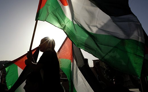 Митинг палестинцев