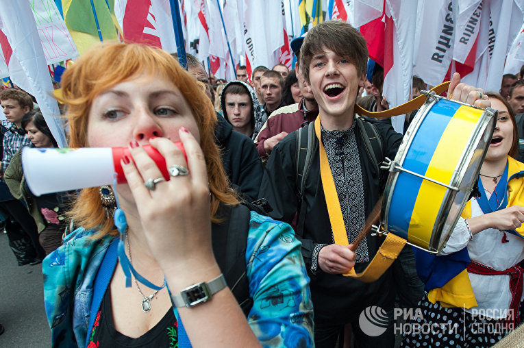 Акция Защити украинский язык в Киеве