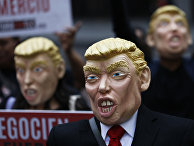 Акция протеста против президента США Дональда Трампа в Мехико, Мексика Акция протеста против президента США Дональда Трампа в Мехико, Мексика