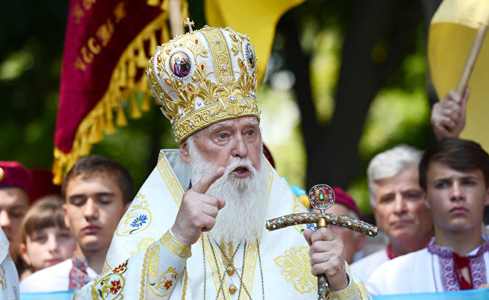 Глава УПЦ Киевского патриархата патриарх Филарет на праздновании 1026-й годовщины Крещения Руси в Киеве