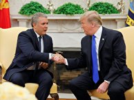 Президент США Дональд Трамп и президент Колумбии Иван Дуке Президент США Дональд Трамп и президент Колумбии Иван Дуке