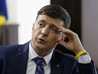 Украинский актер Владимир Зеленский на съемочной площадке фильма в Киеве Украинский актер Владимир Зеленский на съемочной площадке фильма в Киеве