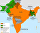 Карта раздела Индии 1947 год