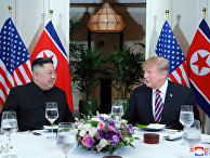 Президент США Дональд Трамп и северокорейский лидер Ким Чен Ын
