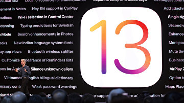 Старший вице-президент Apple по программной инженерии Крейг Федериги рассказывает о предстоящей iOS 13 во время WWDC в Сан-Хосе, Калифорния