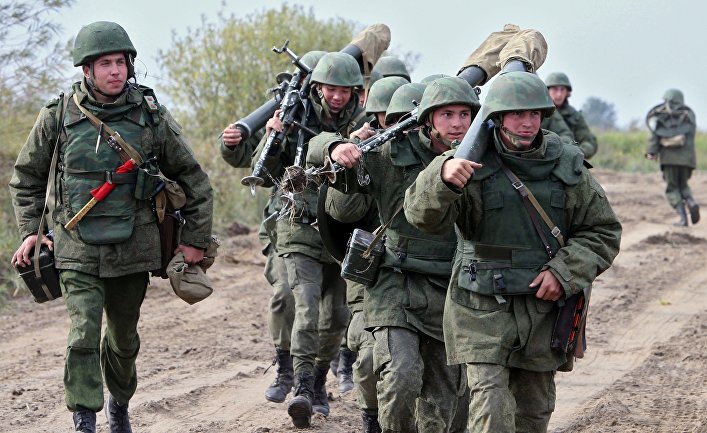 Военные учения на полигоне Балтийского флота в Калининградской области