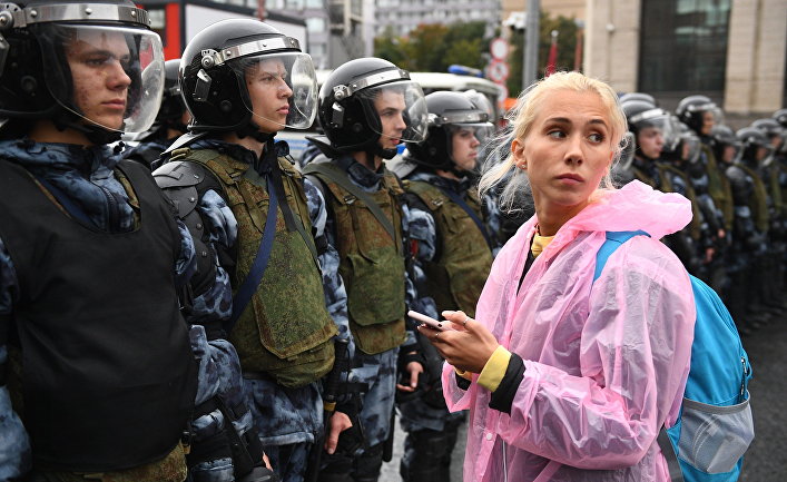 Акция в поддержку незарегистрированных кандидатов в Мосгордуму