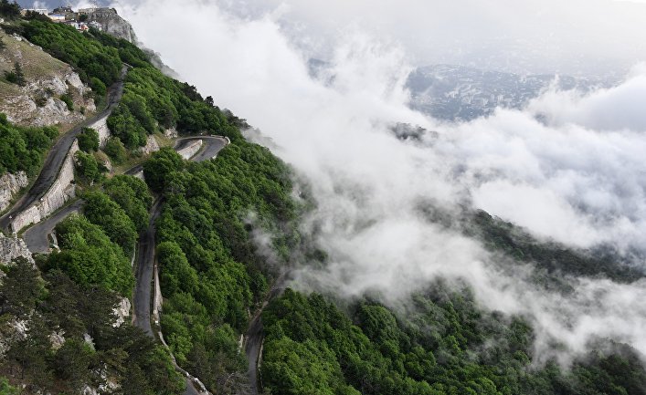 Дорога на горе Ай-Петри, Крым