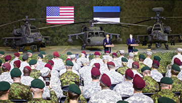 Президент США Барак Обама и премьер-министр Эстонии Таави Рыйвас