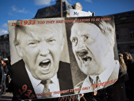 Демонстрация против Трампа в Париже Демонстрация против Трампа в Париже