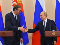 Президент РФ В. Путин встретился с президентом Республики Сербия А. Вучичем в Сочи Президент РФ В. Путин встретился с президентом Республики Сербия А. Вучичем в Сочи