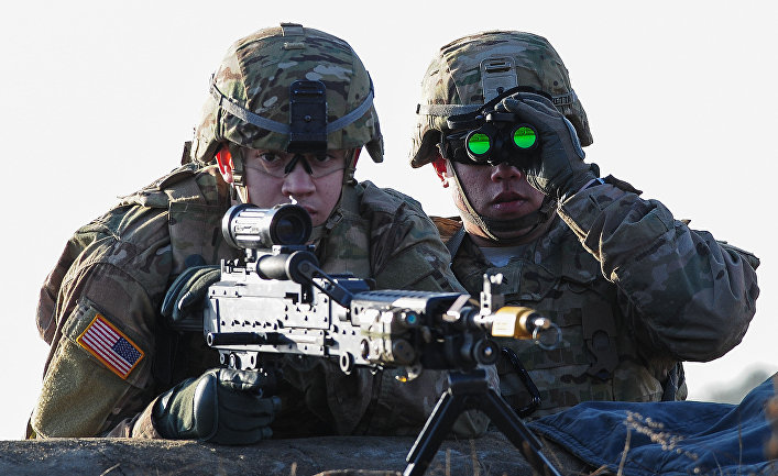 Американские военнослужащие во время учений НАТО в Литве