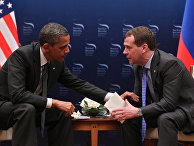Президент России Дмитрий Медведев и президент США Барак Обама, 2012 год