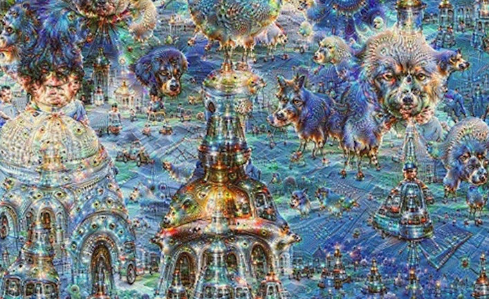 Изображение, созданное при помощи искусственного интеллекта Google DeepDream