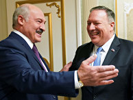 Президент Беларуси Александр Лукашенко и госсекретарь США Майк Помпео Президент Беларуси Александр Лукашенко и госсекретарь США Майк Помпео