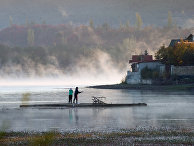 Утро на симферопольском водохранилище в Крыму Утро на симферопольском водохранилище в Крыму