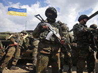 Украинские военные на линии разграничения в Донбассе Украинские военные на линии разграничения в Донбассе