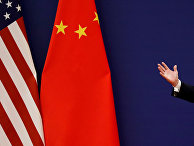 Флаги Китая и США Флаги Китая и США