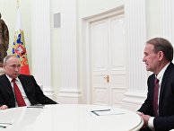 Президент РФ В. Путин встретился с главой политсовета украинской партии "Оппозиционная платформа - За жизнь" В. Медведчуком