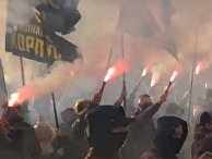 В Киеве прошло факельное шествие националистов