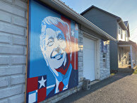 3 ноября 2020. Граффити с изображением Дональда Трампа в Пенсильвании, США