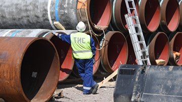 Строительство газопровода "Северный поток-2" в Ленинградской области