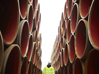 Трубы для строительства газопровода "Северный поток - 2" на заводе в Котке Трубы для строительства газопровода "Северный поток - 2" на заводе в Котке