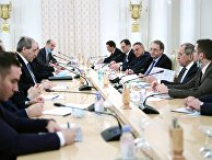 Встреча глав МИД РФ и Сирии С. Лаврова и Ф. Микдада