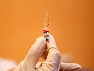 Медицинский работник держит в руке вакцину от COVID-19 "Спутник-V" ("Гам-КОВИД-Вак") Медицинский работник держит в руке вакцину от COVID-19 "Спутник-V" ("Гам-КОВИД-Вак")