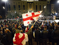 Акция протеста в Тбилиси, Грузия Акция протеста в Тбилиси, Грузия