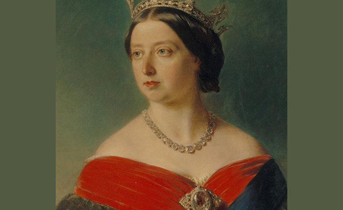 Королева Виктория и знаменитый бриллиант Кохинур в виде броши