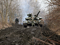 Украинские военнослужащие под Лисичанском в Луганской области