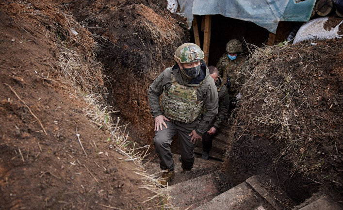 Рабочая поездка президента Украины Владимира Зеленского в Донбасс