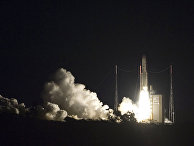 Запуск ракеты «Ариан-5», которая вывела на орбиту турецкий спутник Turksat 3A и британский спутник Skynet 5C