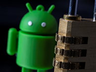 Логотип Android и кодовый замок Логотип Android и кодовый замок