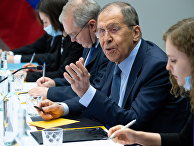 Глава МИД России Сергей Лавров на встрече в Рейкьявике, Исландия