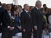 Владимир Путин, президент Чехии Милош Земан (справа) и генерал-губернатор Новой Зеландии Джерри Матепарае
