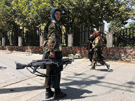 Боевики движения "Талибан"* в Кабуле, Афганистан Боевики движения "Талибан"* в Кабуле, Афганистан