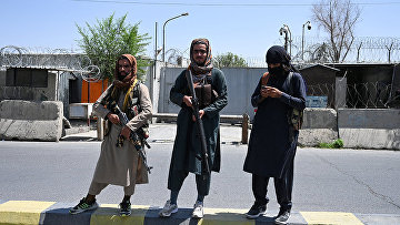 Боевики "Талибана"* в Кабуле, Афганистан