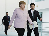 Канцлер Германии Ангела Меркель и президент Украины Владимир Зеленский в Берлине