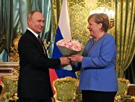 Встреча президента РФ В. Путина с канцлером Германии А. Меркель Встреча президента РФ В. Путина с канцлером Германии А. Меркель