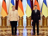 Президент Украины Владимир Зеленский и канцлер Германии Ангела Меркель в Киеве Президент Украины Владимир Зеленский и канцлер Германии Ангела Меркель в Киеве