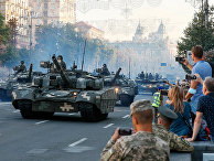 Репетиция военного парада в Киеве, Украина Репетиция военного парада в Киеве, Украина
