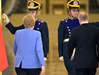 Встреча президента РФ В. Путина с канцлером Германии А. Меркель Встреча президента РФ В. Путина с канцлером Германии А. Меркель