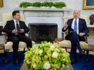 Президент Украины Владимир Зеленский и президент США Джо Байден в Овальном кабинете в Вашингтоне Президент Украины Владимир Зеленский и президент США Джо Байден в Овальном кабинете в Вашингтоне