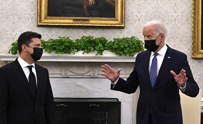 Президент Украины Владимир Зеленский и президент США Джо Байден в Вашингтоне