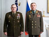 Встреча начальника Генштаба ВС РФ В. Герасимова и председателя комитета начальников штабов ВС США М. Милли Встреча начальника Генштаба ВС РФ В. Герасимова и председателя комитета начальников штабов ВС США М. Милли